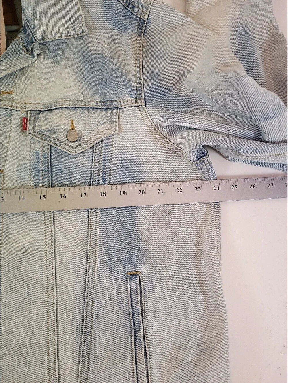 Hand painted levis premium jacket Three french bulldog design size Large